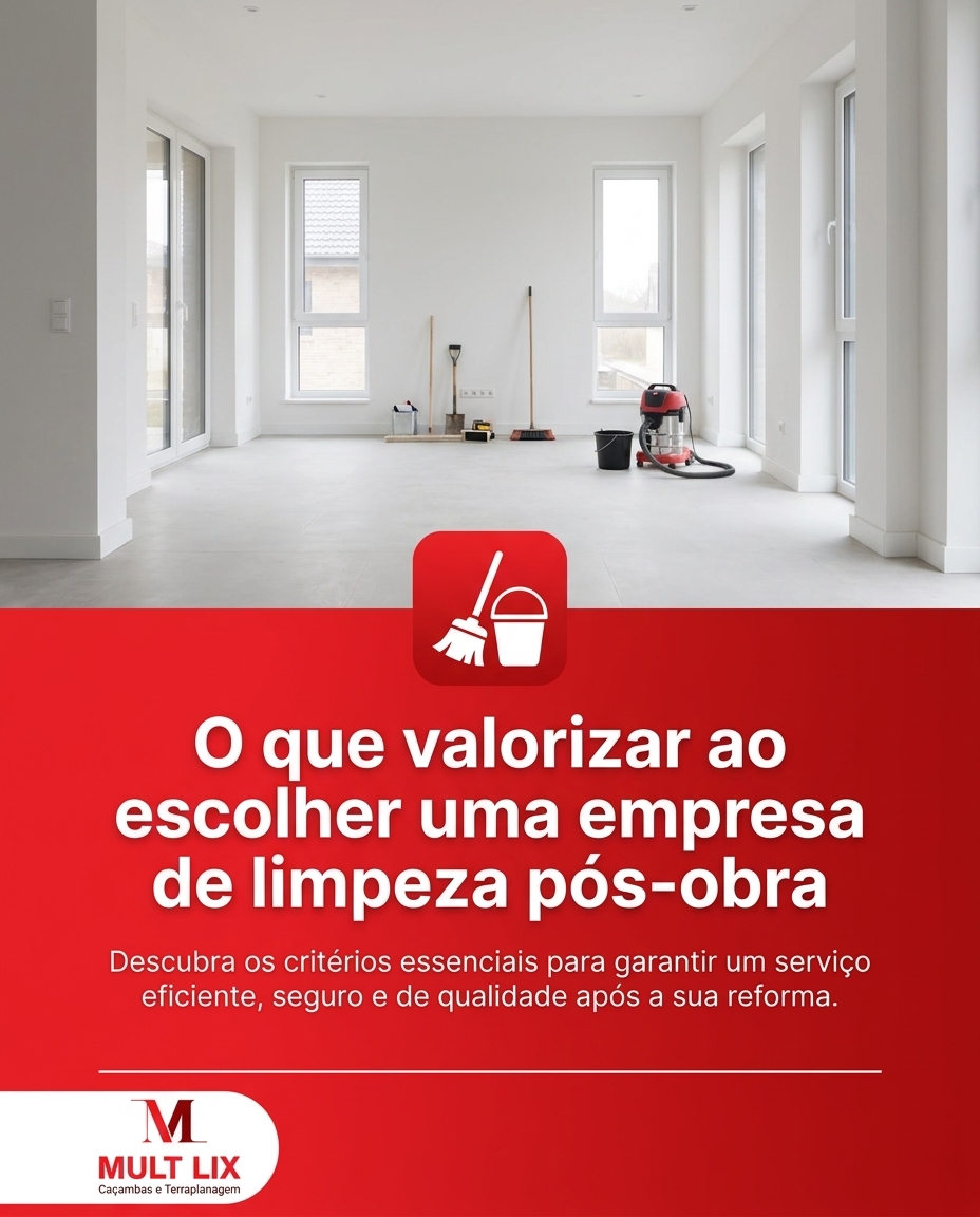 O que valorizar ao escolher uma empresa de limpeza pós-obra