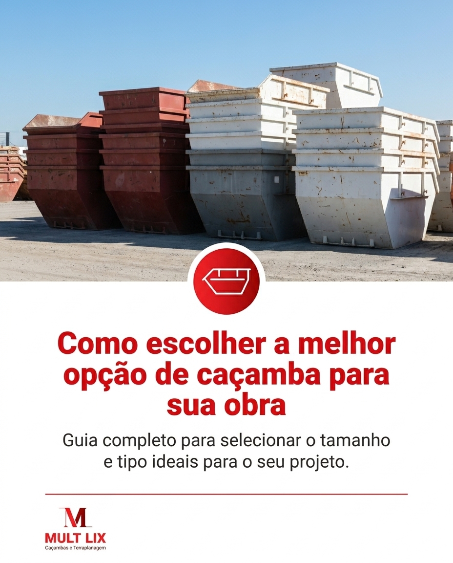 Como escolher a melhor opção de caçamba para sua obra