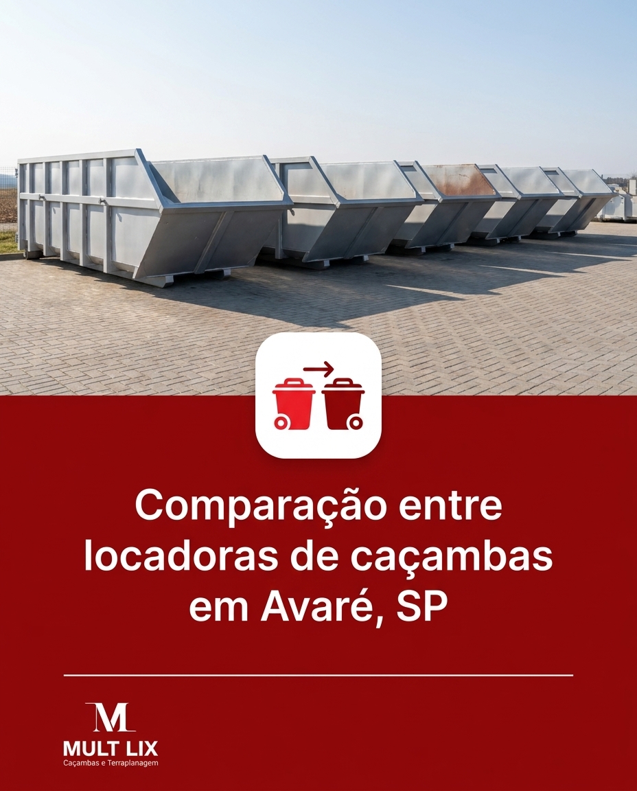 Comparação entre locadoras de caçambas em Avaré, SP