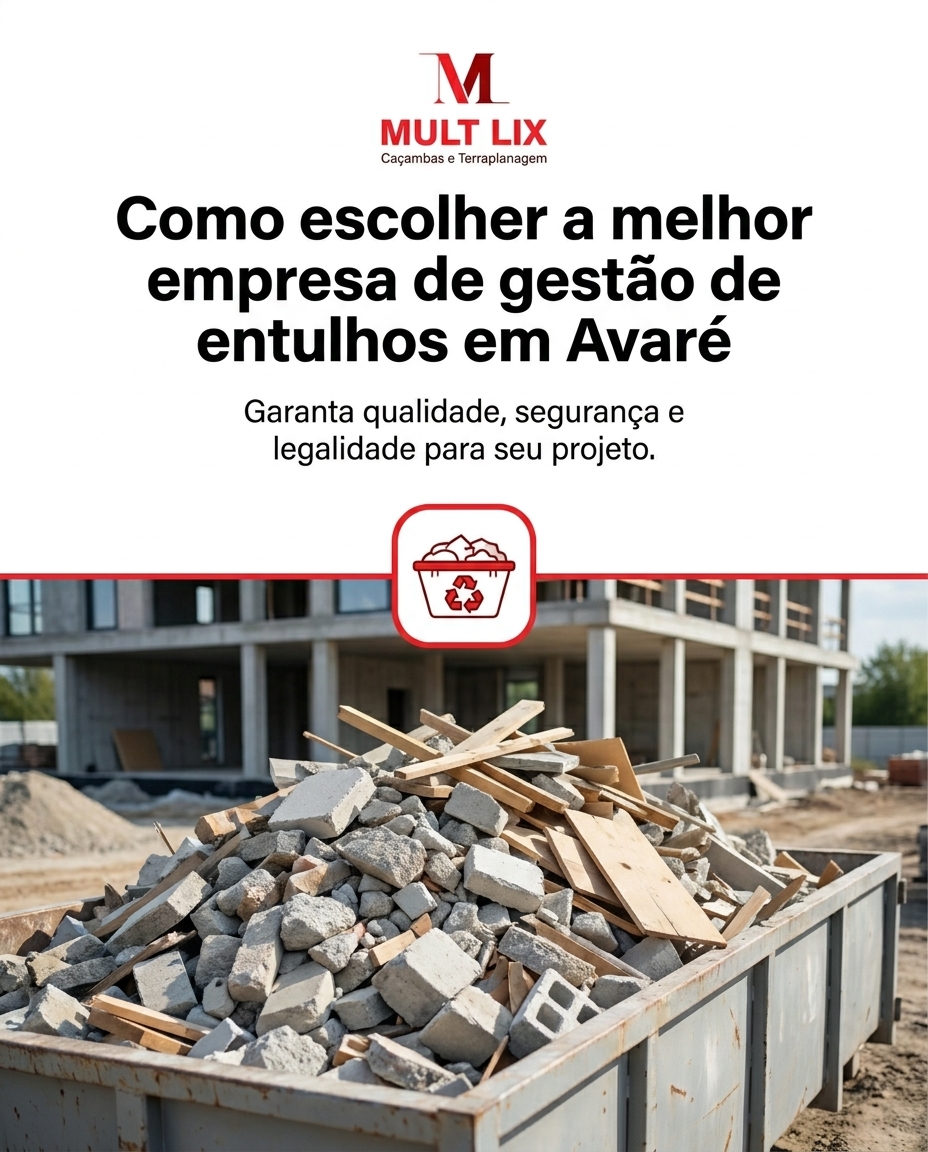 Como escolher a melhor empresa de gestão de entulhos em Avaré