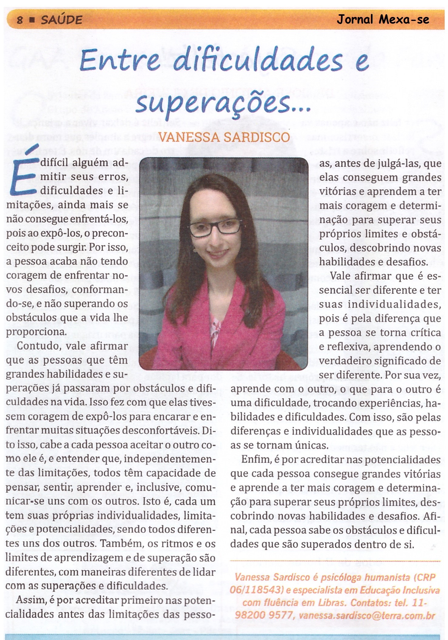 Entre Dificuldades e Superações Jul16