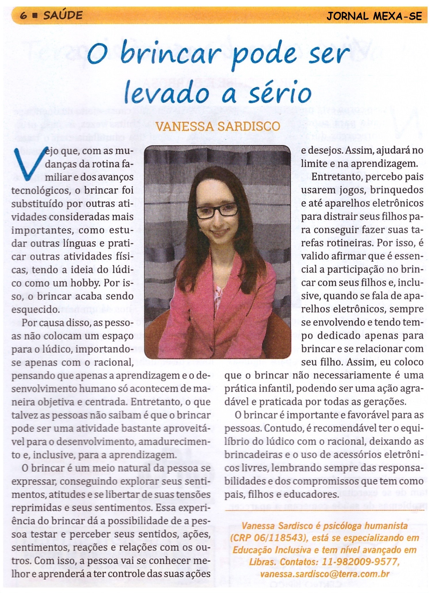 O Brincar pode ser levado a sério Jul15