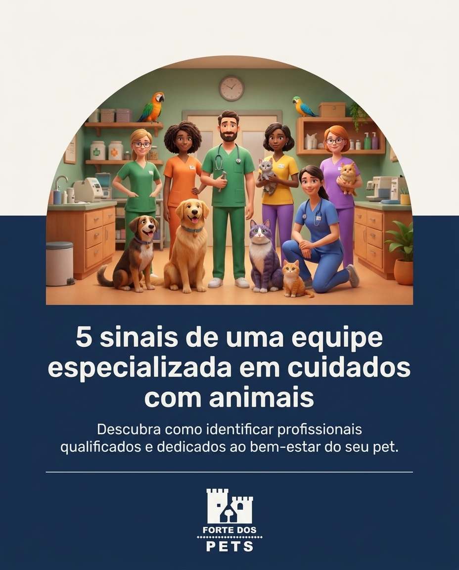5 sinais de uma equipe especializada em cuidados com animais