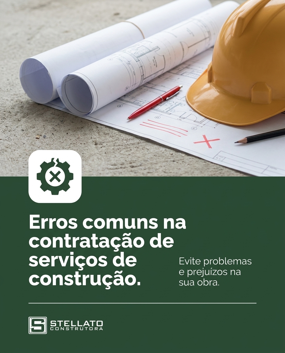 Erros comuns na contratação de serviços de construção