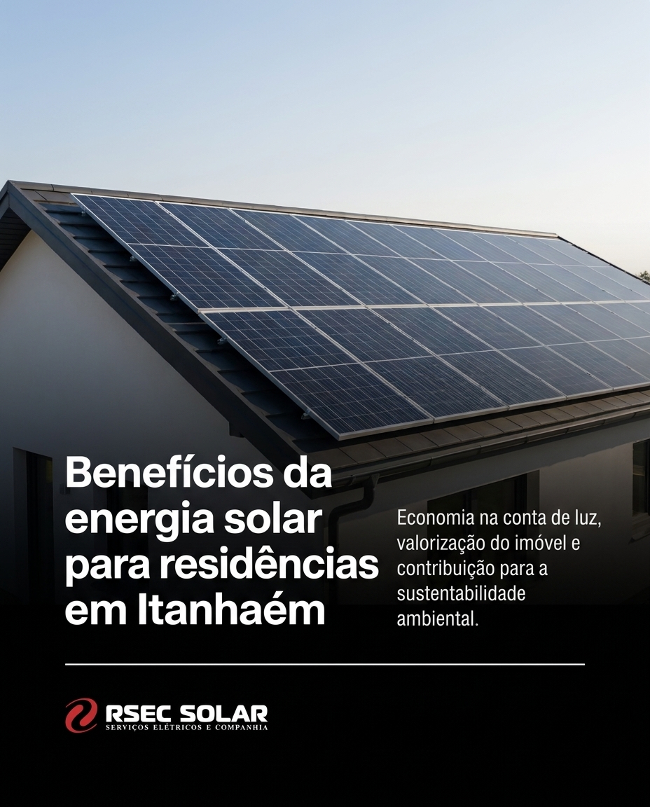 Benefícios da energia solar para residências em Itanhaém