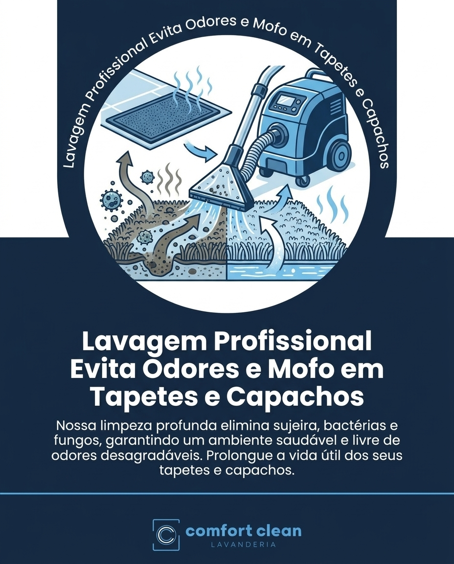 Lavagem Profissional Evita Odores e Mofo em Tapetes e Capachos