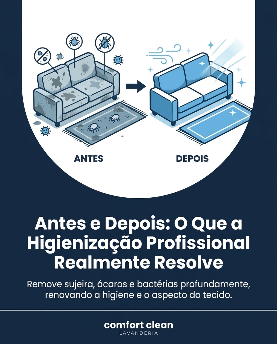 Antes e Depois: O Que a Higienização Profissional Realmente Resolve