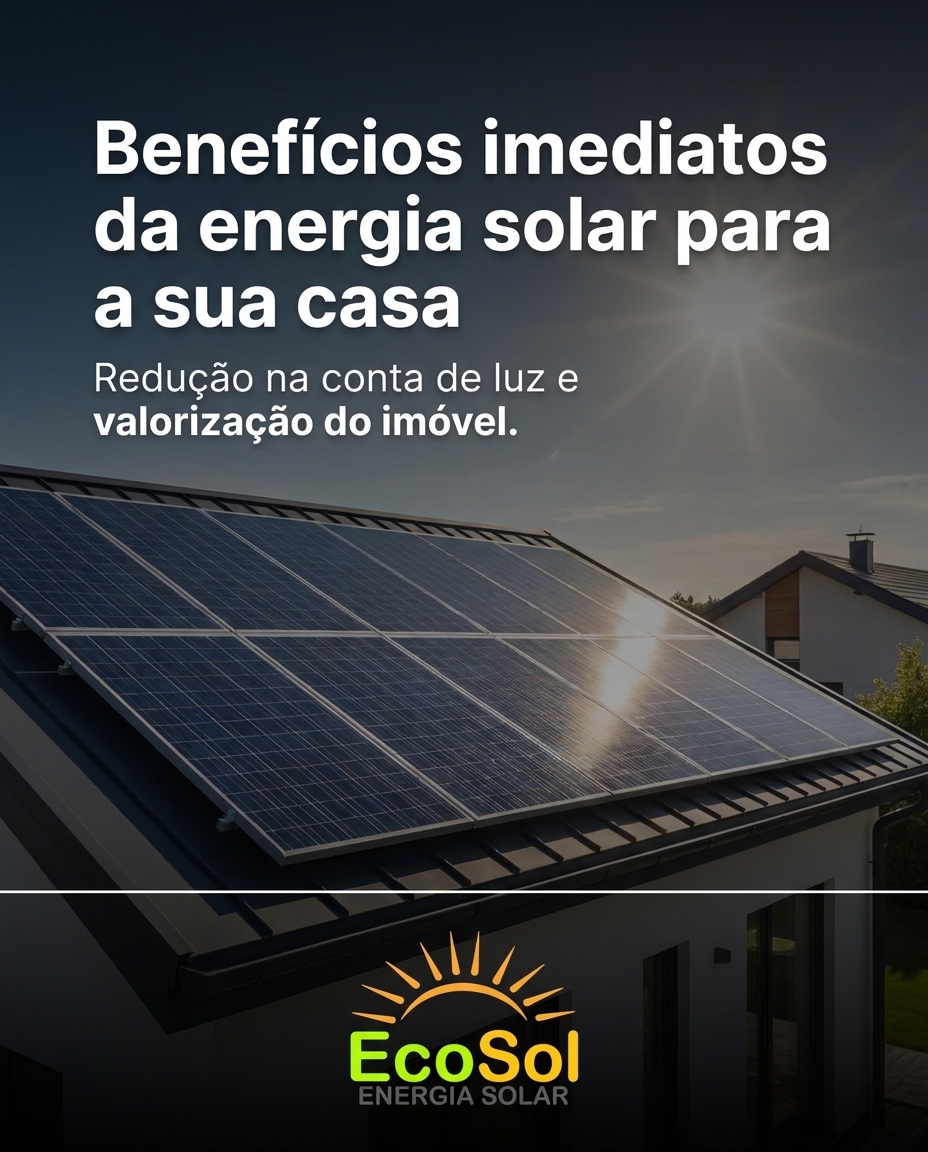Benefícios imediatos da energia solar para a sua casa