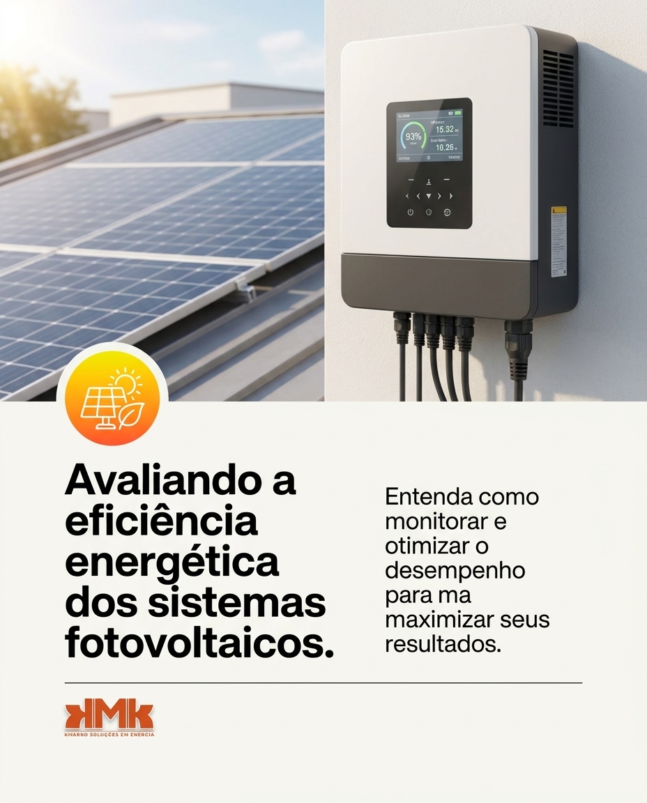 Avaliando a eficiência energética dos sistemas fotovoltaicos.
