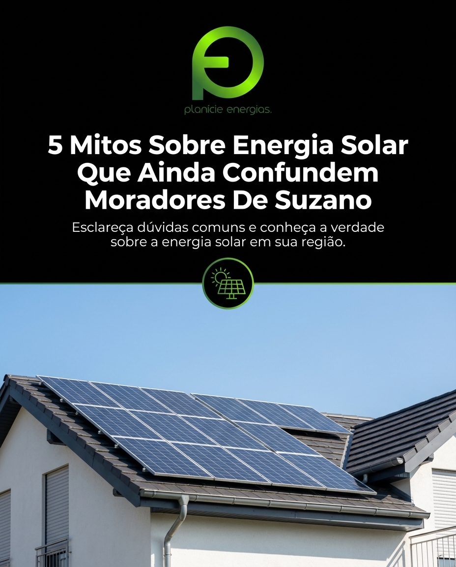5 Mitos Sobre Energia Solar Que Ainda Confundem Moradores De Suzano