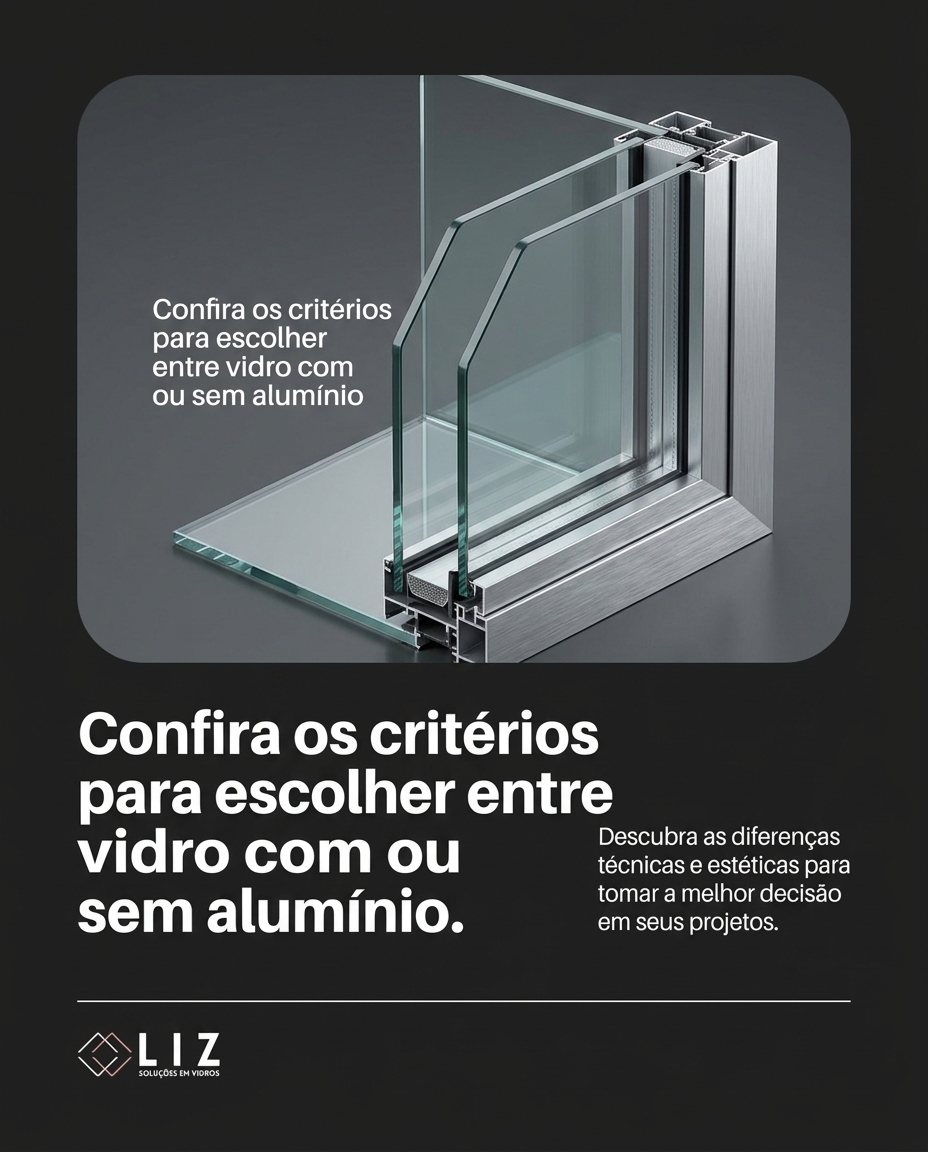 Confira os critérios para escolher entre vidro com ou sem alumínio
